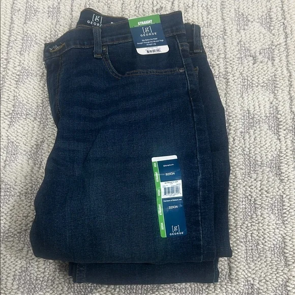 George Men's Straight Jeans - Deep Blue - Picture 2 of 3